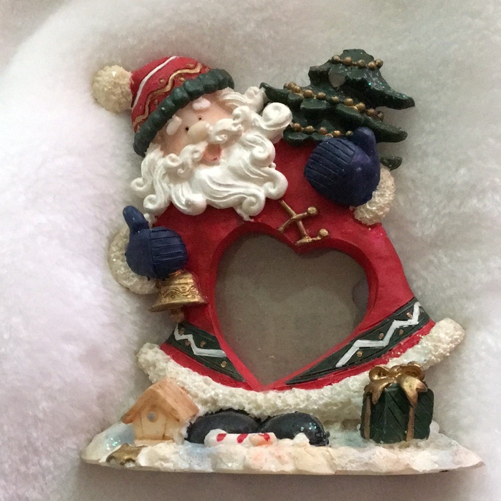 Festive Santa Photo Frame with Christmas Tree